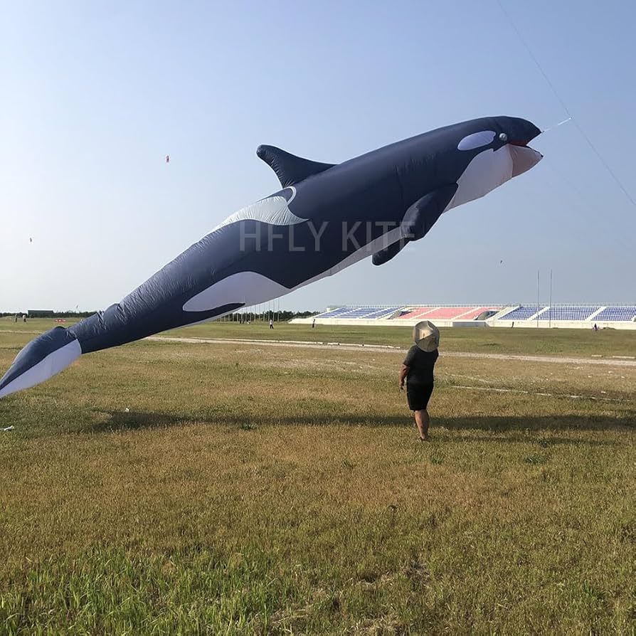 Soft Inflatable Killer Whale Kite Pendant for Adults Giant