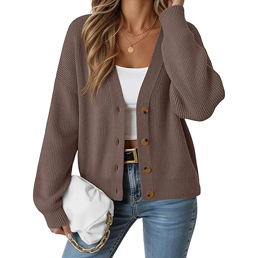 LILLUSORY Cardigan Sweaters for Women 2025 Fall Fashion Oversized Lightweight Sweater Knit Work Casual Outfits Clothes