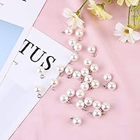 Vista 4 de Exceart 100 dijes colgantes de perlas de plástico, cuentas redondas de perlas de imitación para manualidades, aretes, collares, accesorios