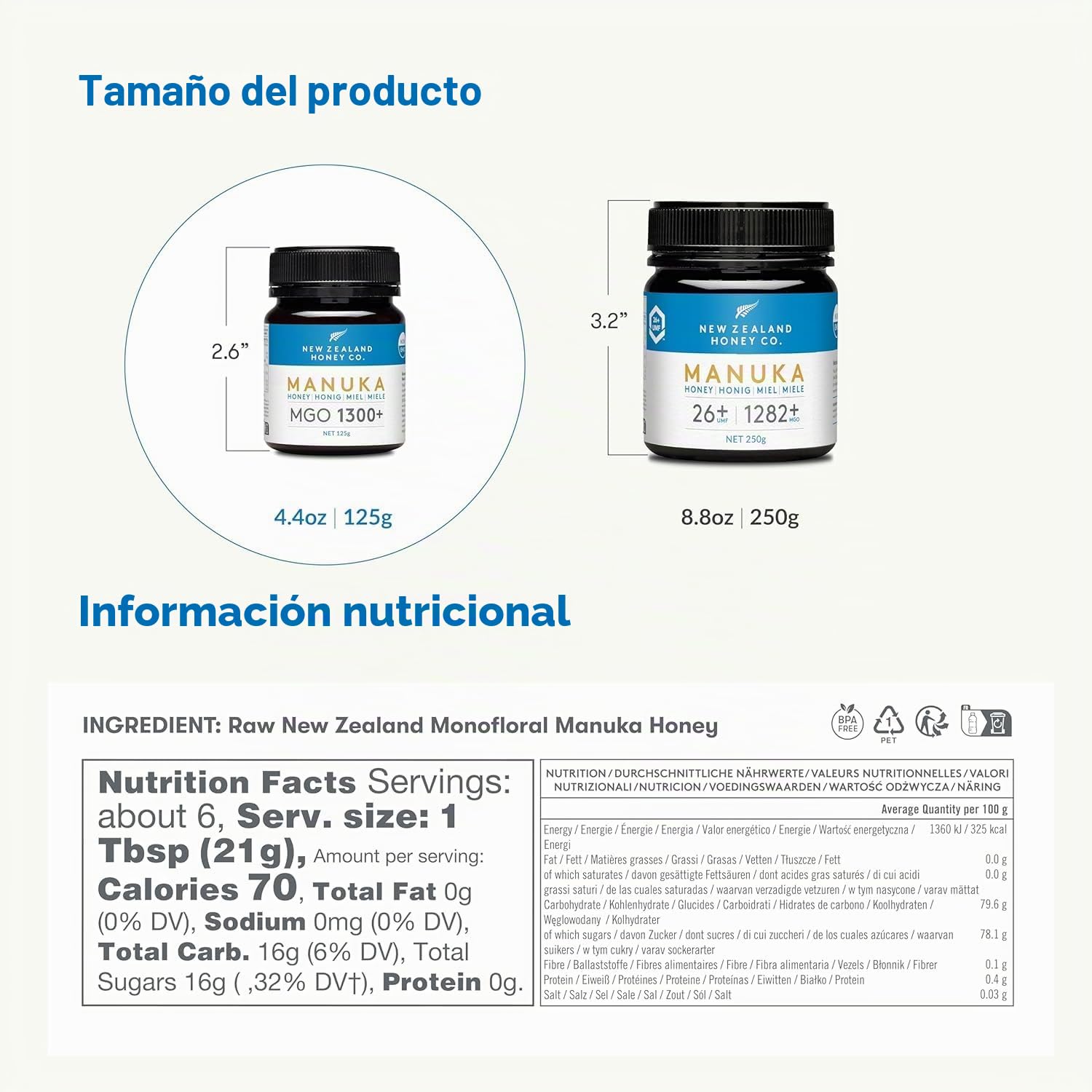 Manuka Honey MGO Grades 125g (MGO 1300+)