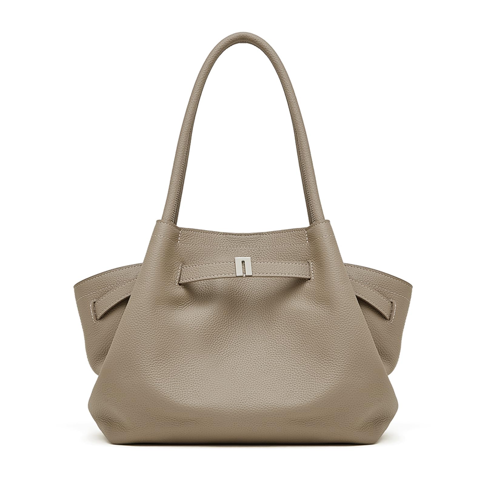 Genuine Leather Work Tote Bag for Women, Magnetic Closure Spacious Pockets