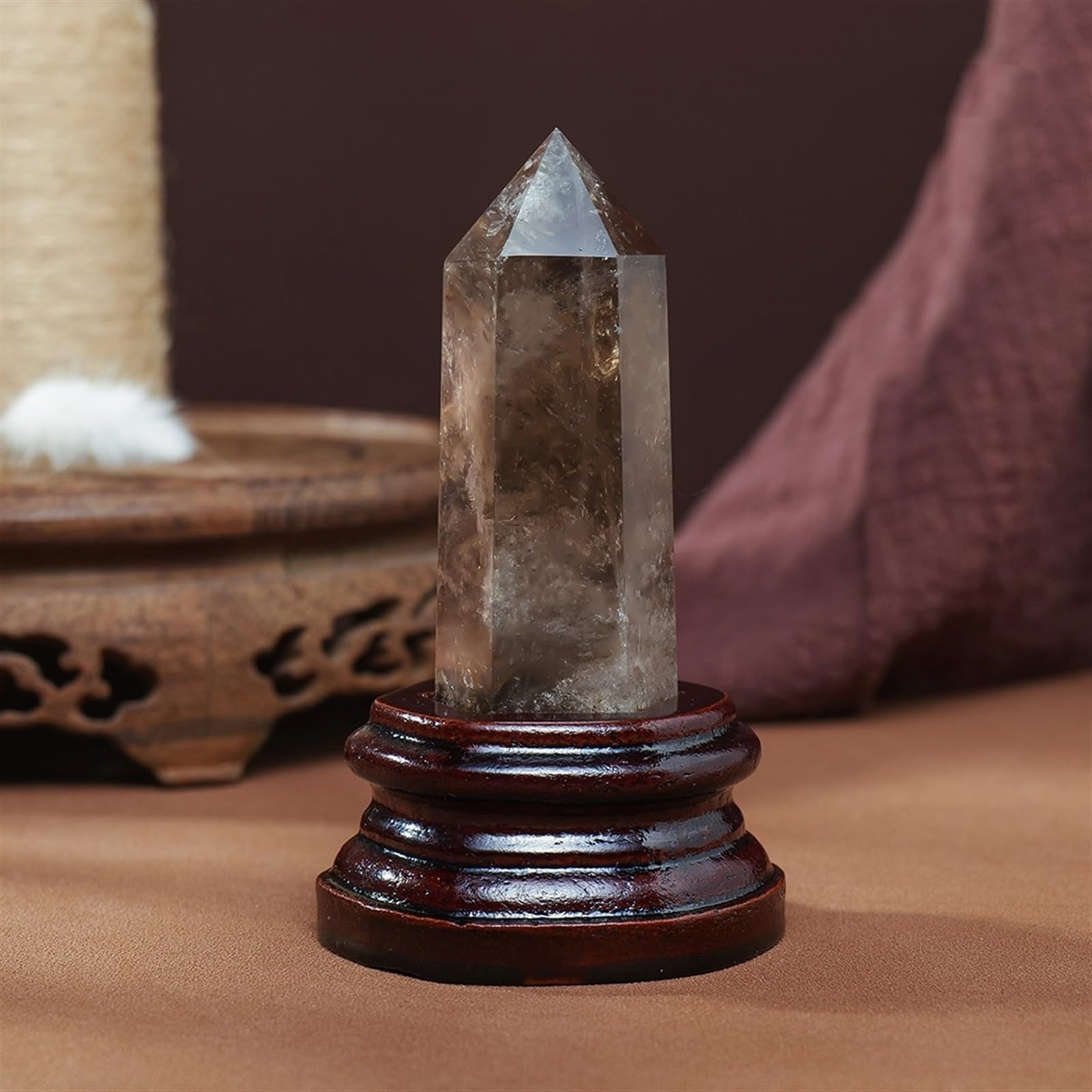 Amazon.co.jp: AtkitS 天然クリスタルポイント魔法の杖アメジスト