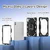 Funda infantil antichoque para Xiaomi Redmi Pad 2 Pro 12.1 Pulgadas 2025, asa giratoria 360 grados, soporte resistente de silicona, pata de apoyo y correa para hombro, negra 3
