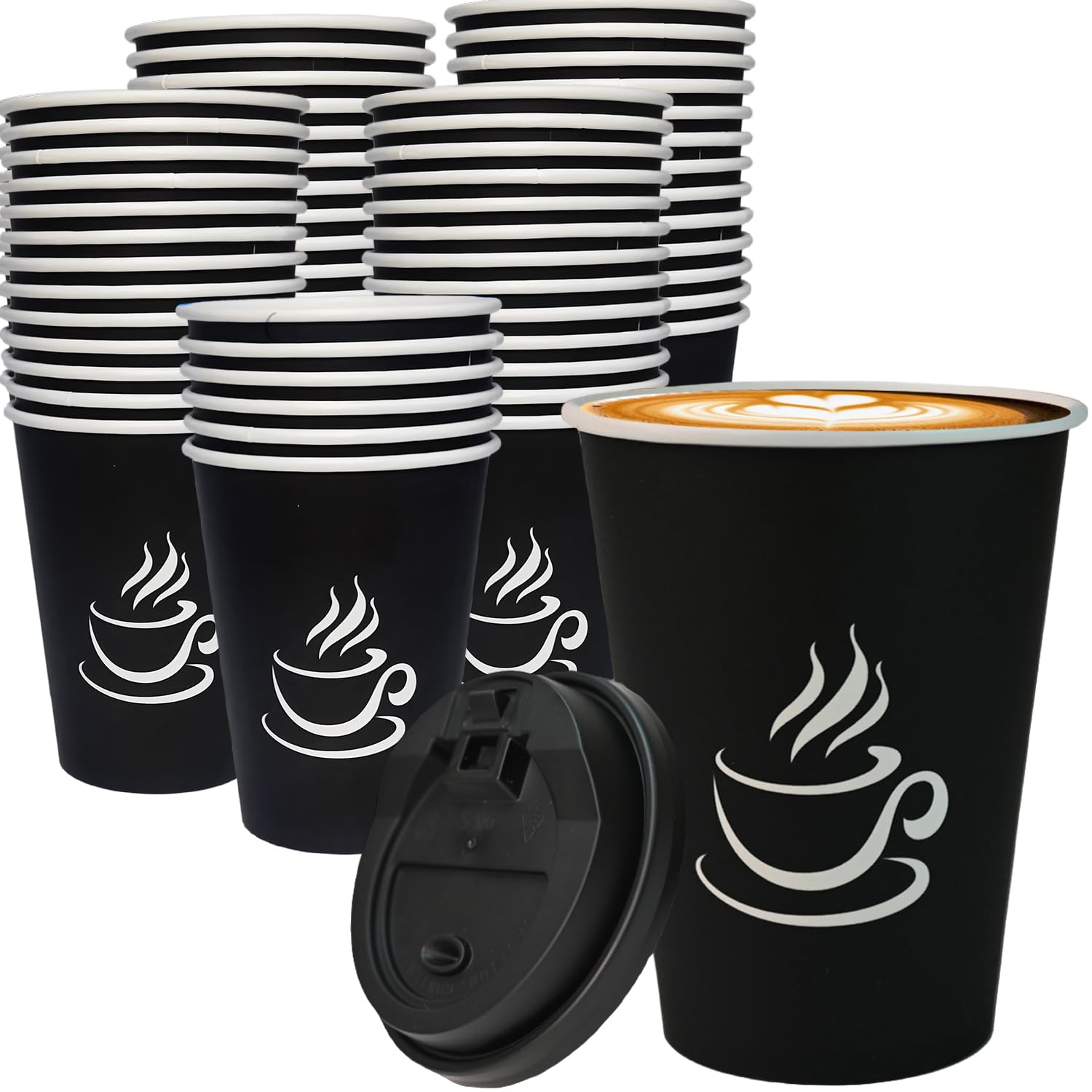 Lamosi Lot De 180 Tasses à Café Jetables En Papier De 355 Ml