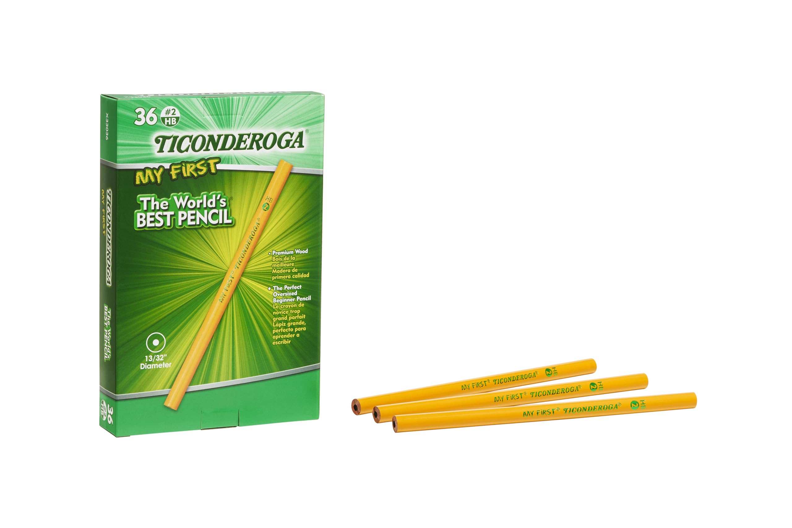 Amazon.com: Ticonderoga My First Wood-Cased Pencils , #2 HB
