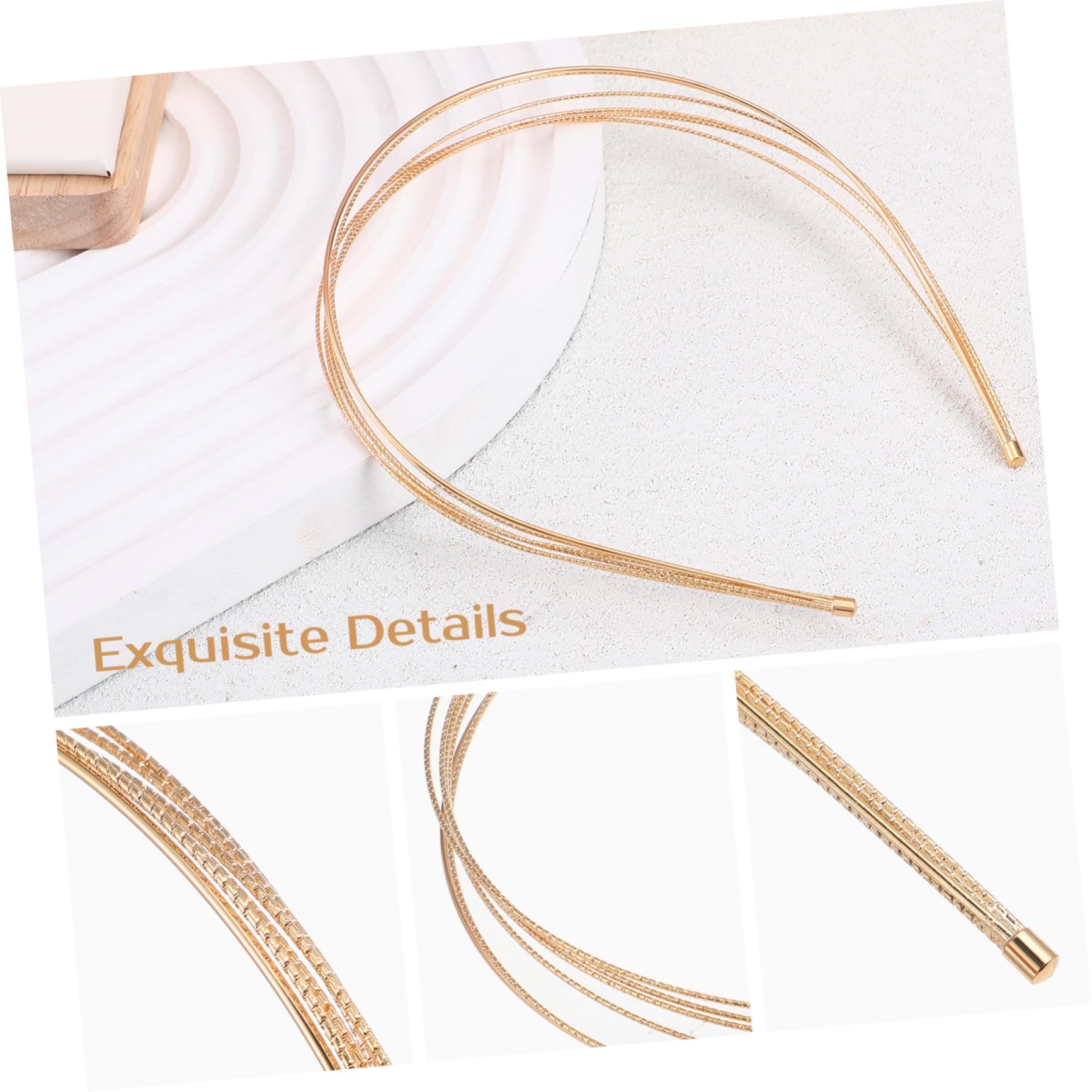 Diadema Multicapa de Metal para Mujer, Elegante y Sencilla