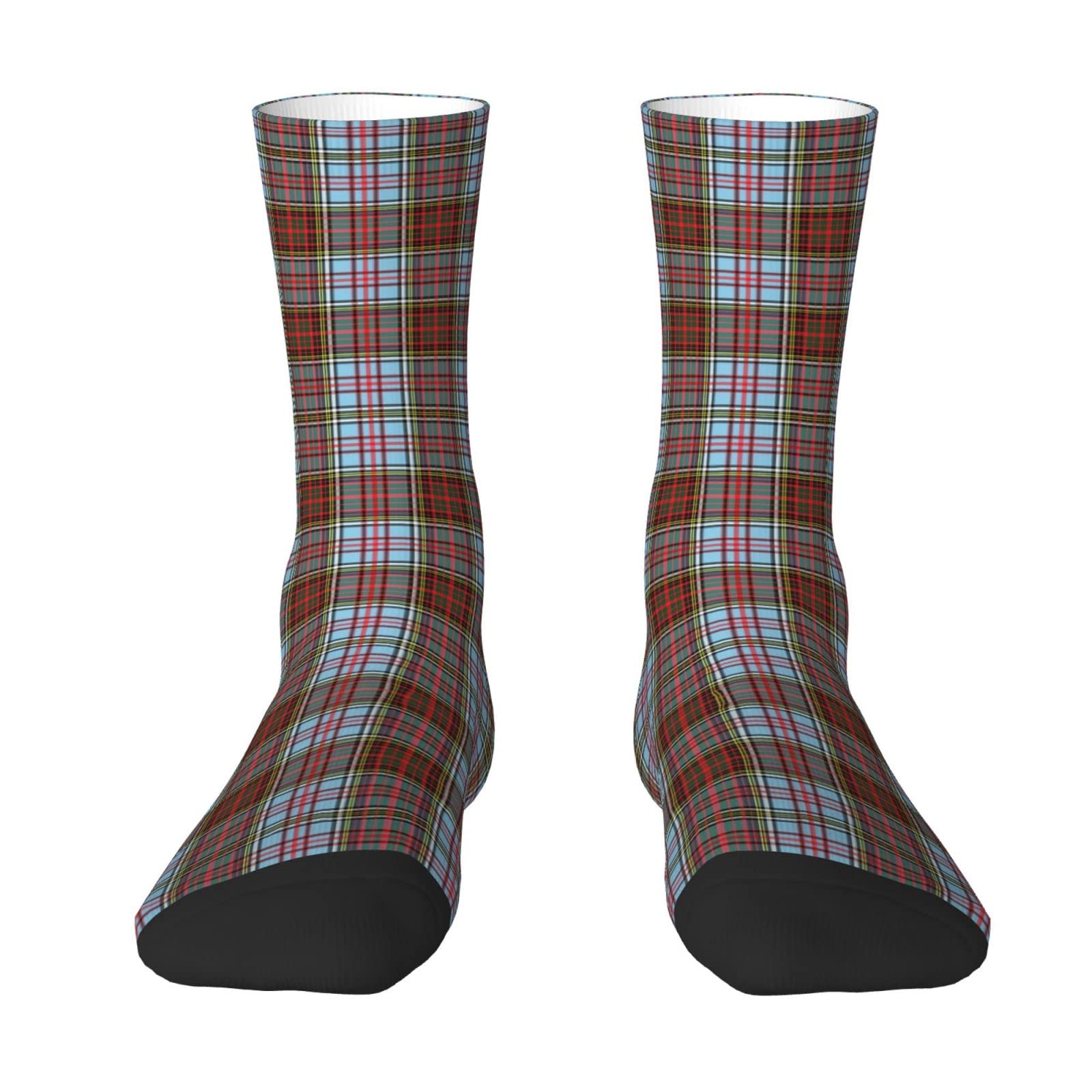 Unedskck Scottish Clan Anderson Tartan Plaid Crew Socks for Men Women, Athletic Socks Novelty Fashion Casual Tube Sock Sports Dress Socks