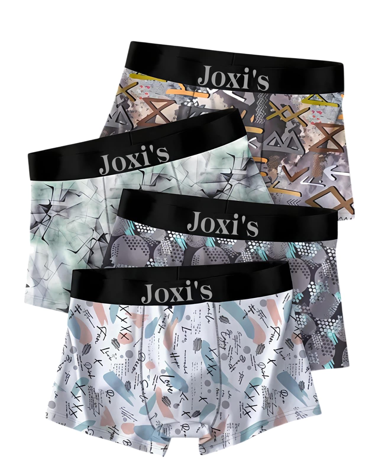 Men’s Printed Cotton Stretch Trunks for Men | Breathable Soft Fabric | Comfort Fit with Durable Elastic Waistband Active Fit Pack of 4-image-44