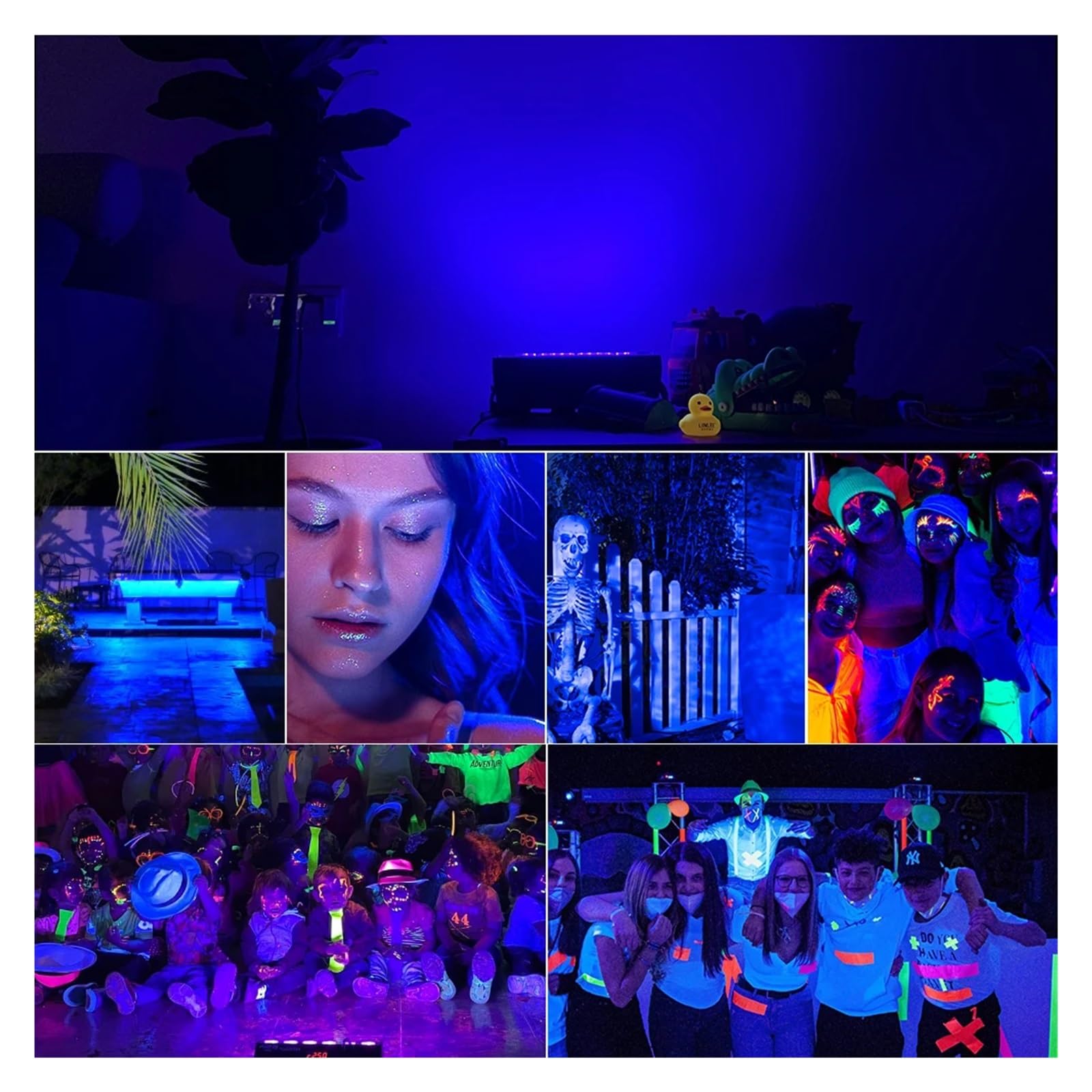 Reflektory UV 50W 100W LED Stage Blacklight Ultrafioletowe Światło Powodziowe Na Halloween Xmas Dance DJ Disco Party Bar(100W)