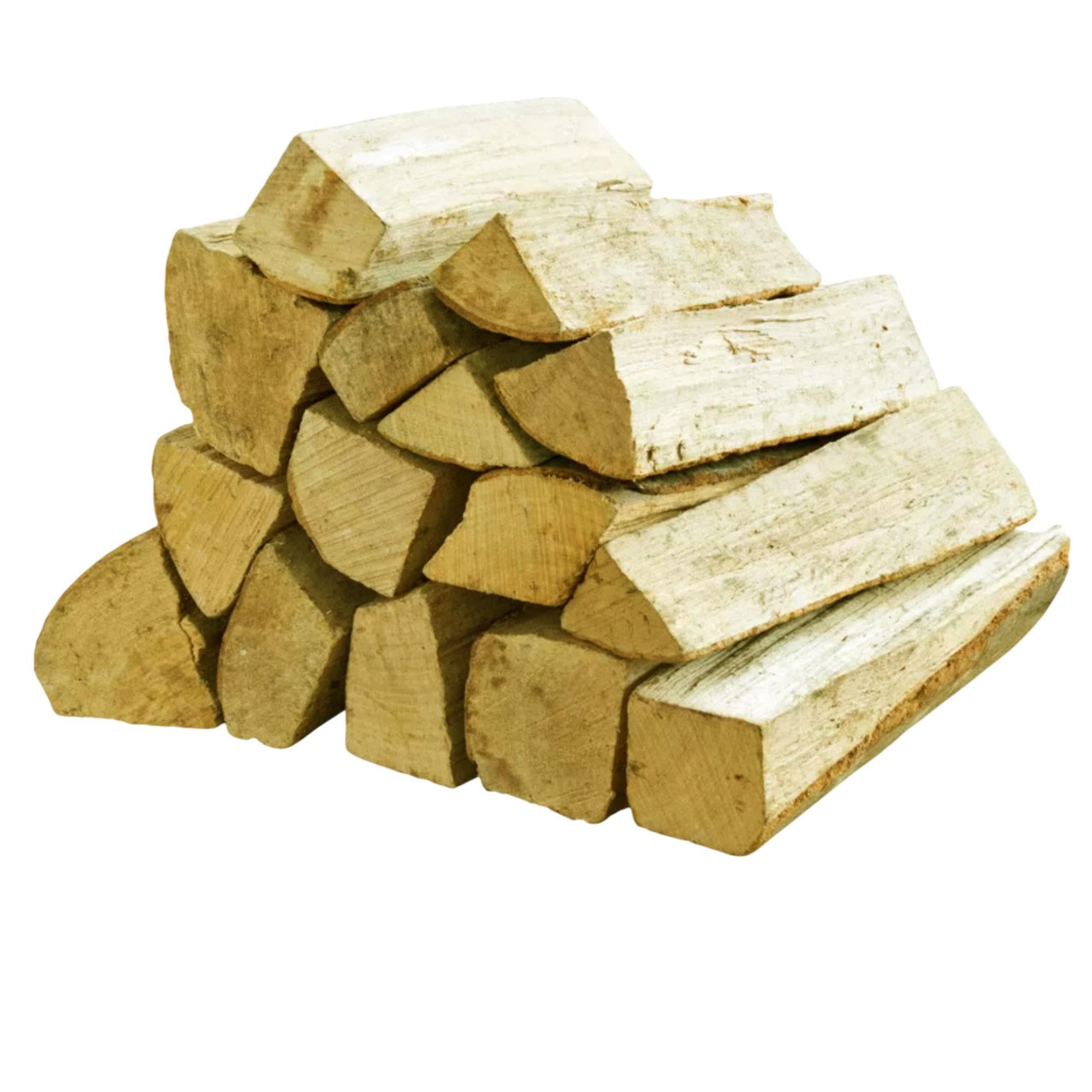 Caja de Leña de 15Kg de Madera de Haya Seca para Chimeneas y Barbacoas/Palos de 30-50cm de Longitud