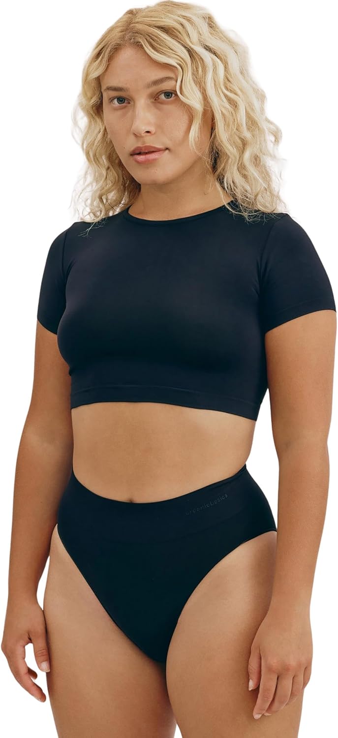 Organic Basics womens Smooth Recycled Nylon Seamless High-leg Brief Underwear - Image 2