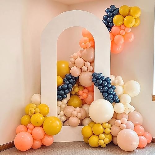 Miniatura 4 de Globos beige nude de diferentes tamaños, globos de albaricoque de 12 pulgadas, 5 pulgadas, 80 unidades, guirnalda de globos blancos nude para feliz