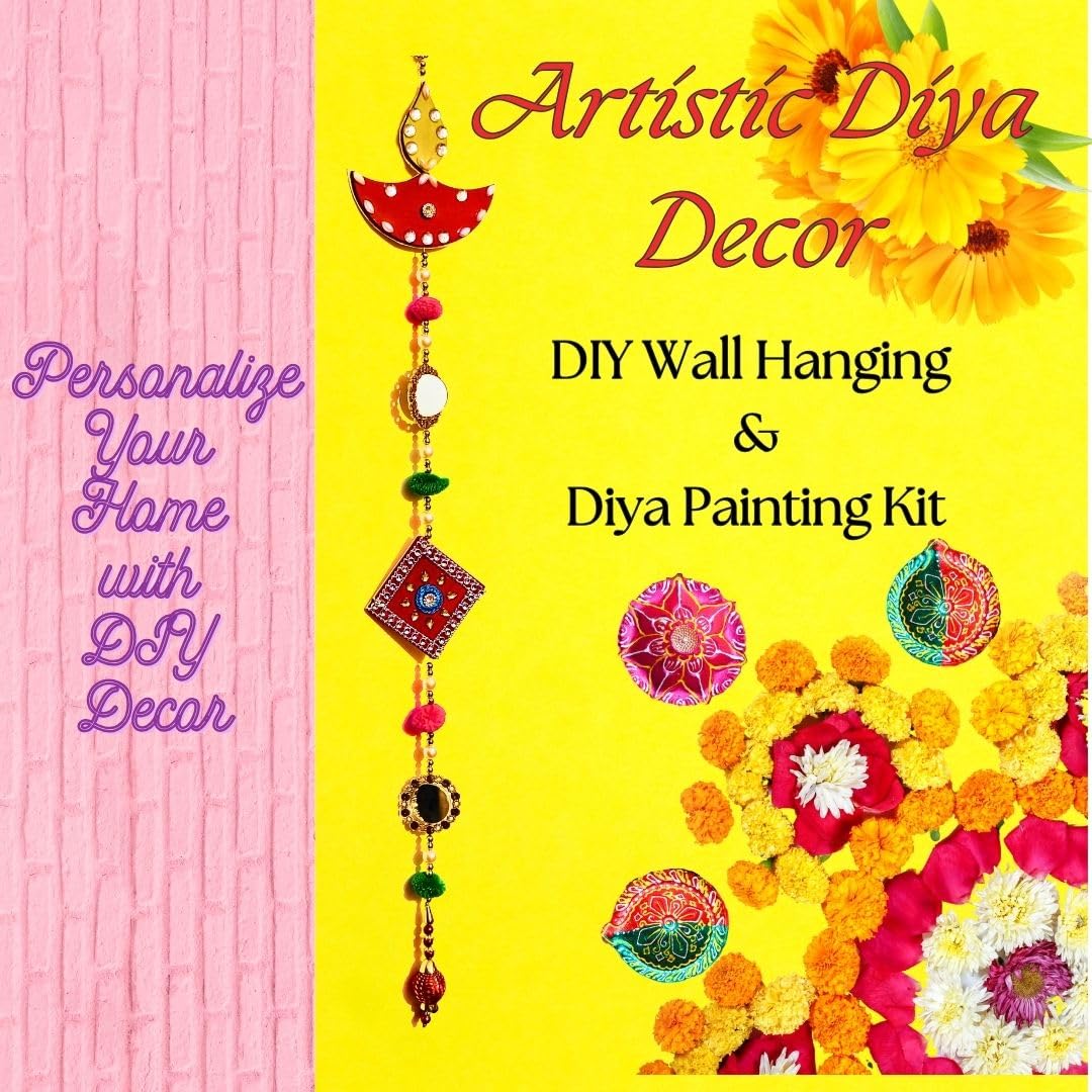 HOBBYHUT® DIY Artistic Diya Decor Kit for Kids 6+ | DIY Wall Hanging | Diya Painting (B0DG57HHFX) Amazon Price History, Amazon Price Tracker