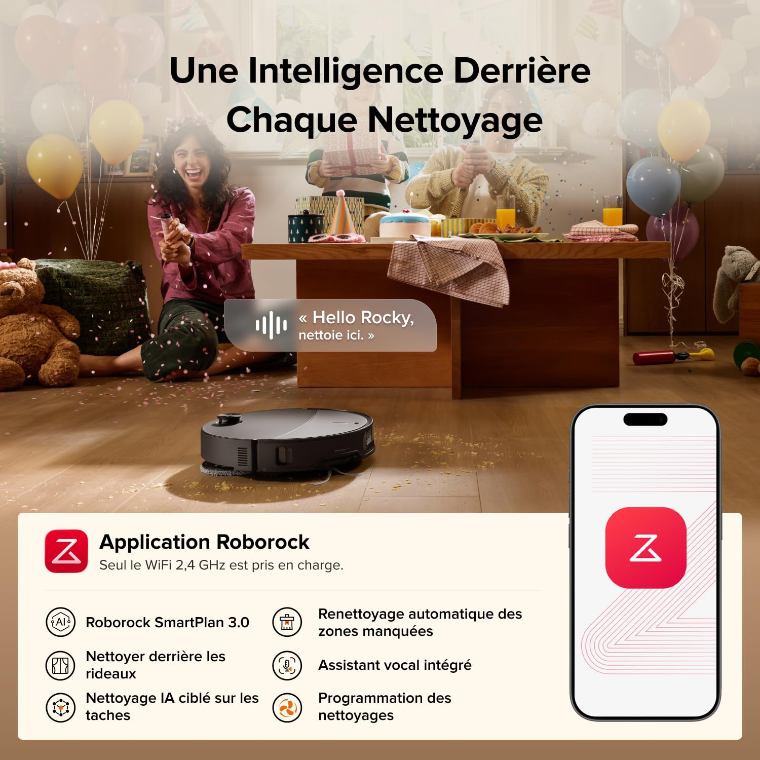 roborock Qrevo Edge 2 Set Robot Aspirateur Laveur, 25 000 Pa, Lavage des Serpillières à l'eau Chaude à 80°C, Évite 280+ Obstacles, Système Anti-enchevêtrement, 7,98cm Mince,Technologie FlexiArm, Noir