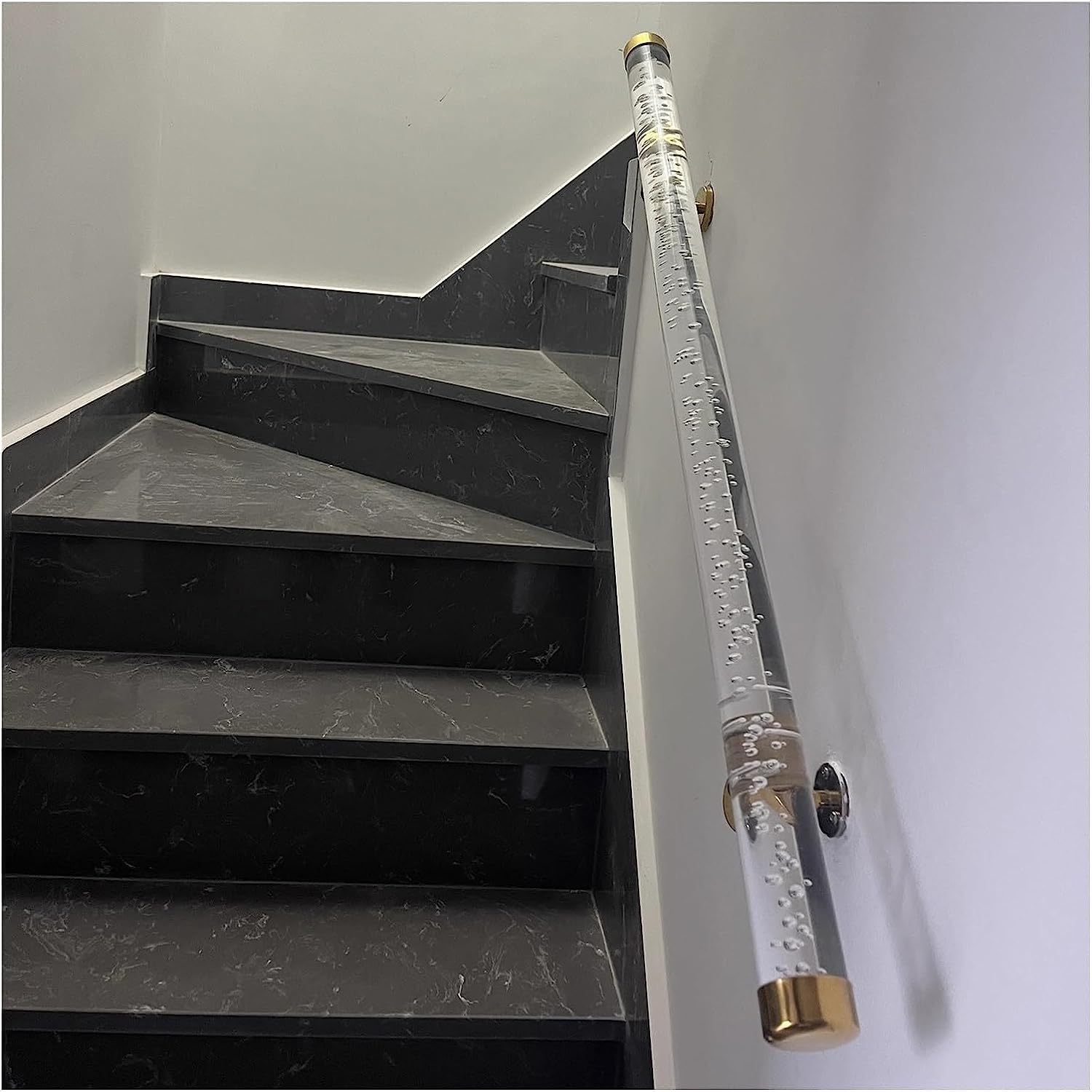Jiajujia Gold Handrail Stairs Wall Mount Staircase For Indoor/Bar/Outdoor Steps, Handicap Grab Bar 1M - 6M
