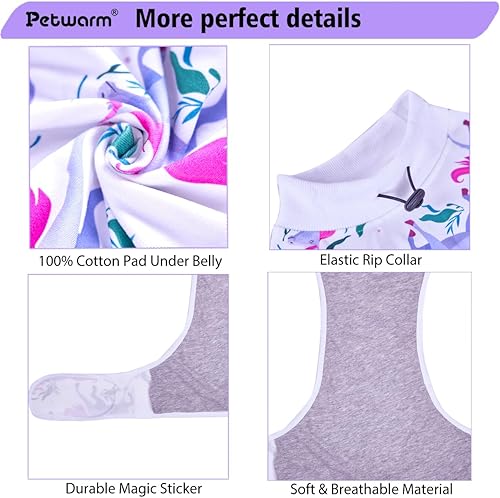 Miniatura 4 de PetWarm Traje quirúrgico para perros, traje de cirugía para perros, alternativas de cono de vergüenza, traje de recuperación de cirugía de mascotas