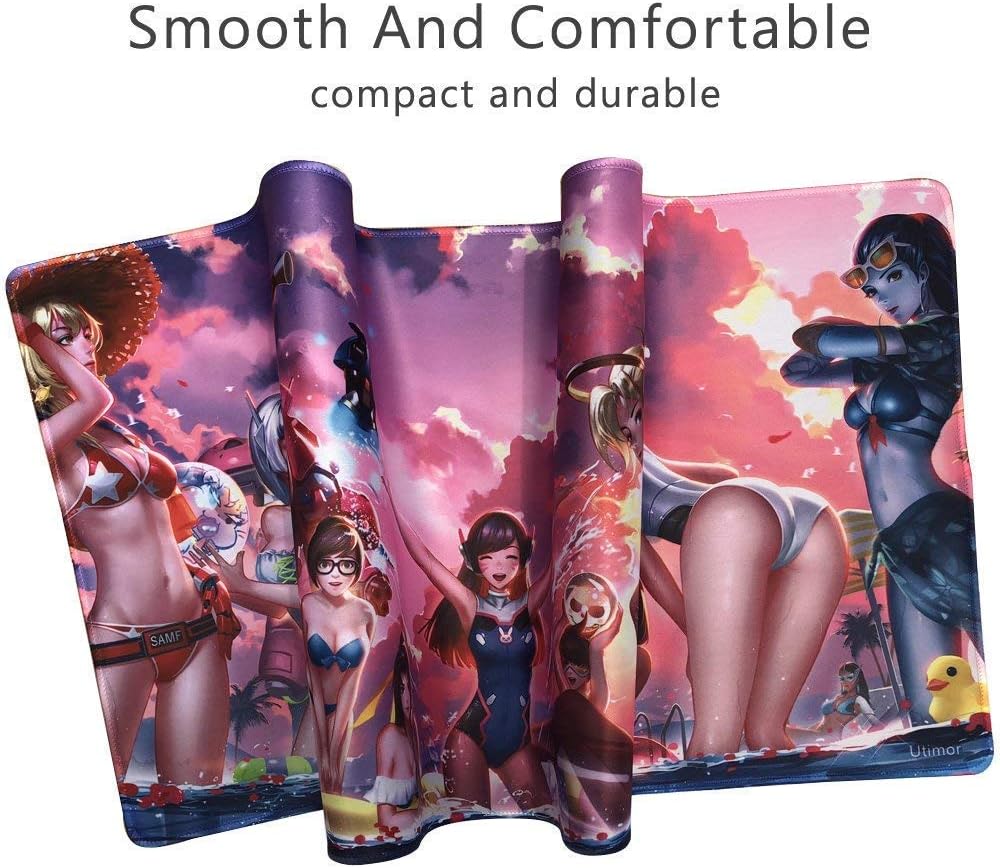 Large Gaming Mouse Pad XXL Size (900x400mm) Extended Mouse Mat/Desk Pad with Non-Slip Rubber Base, Special-Textured Surface for Keyboard and Mouse