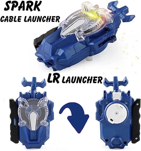 Miniatura 6 de Battling Tops Toy Burst Booster DB B-186 01 Roar Bahamut Starter with Bey Burst Battle Sparking Launcher LR RightLeft Rotation & Launcher Grip