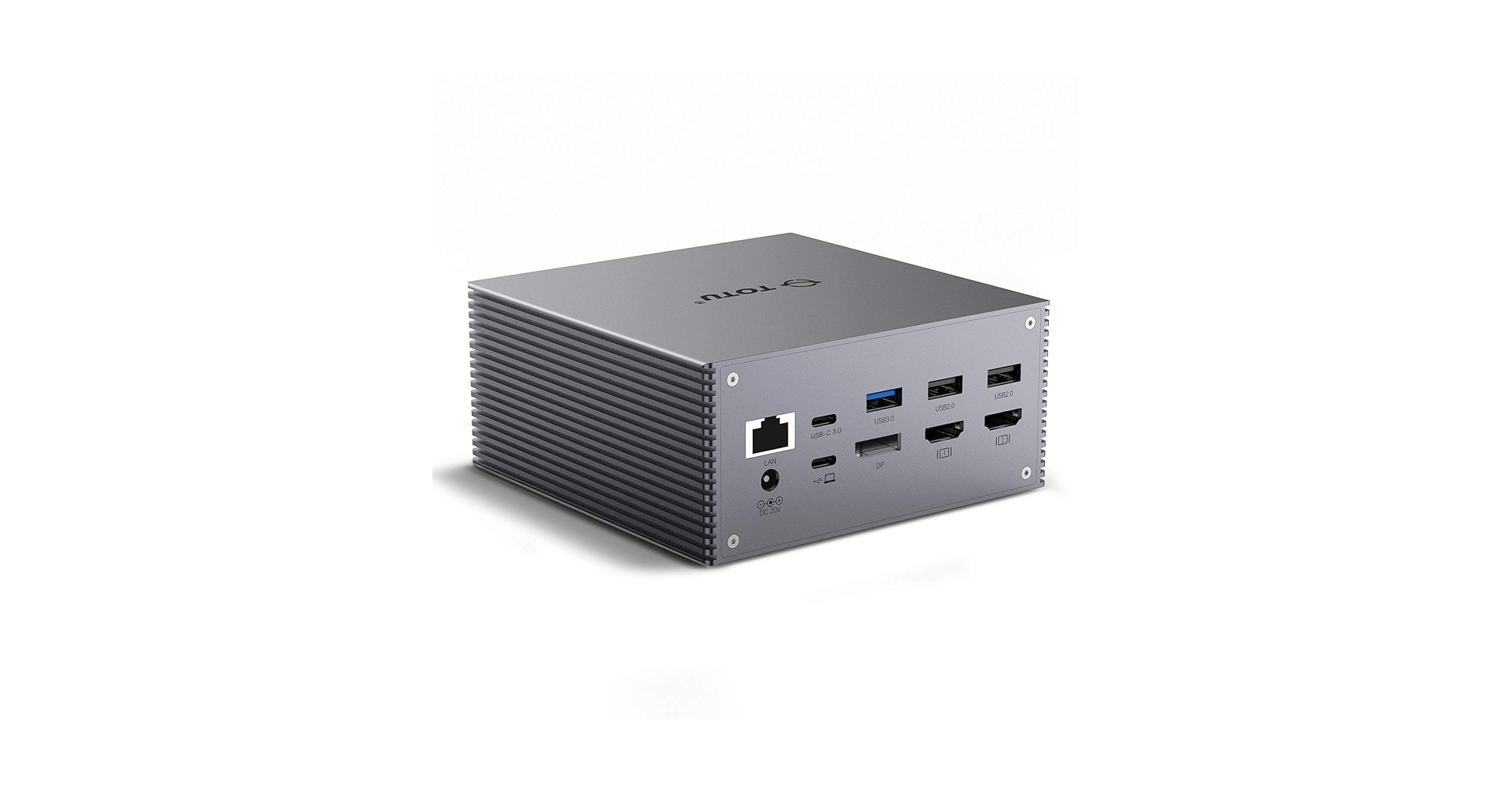 TOTU USB-C 4K@30Hz Triple Display Docking Station with Charging Support for Macbook Pro & Windows USB 3.1 Gen2 Type C Systems (2 HDMI,DP,7 USB Ports, 60W USB PD), MacOS only Support Mirror Mode