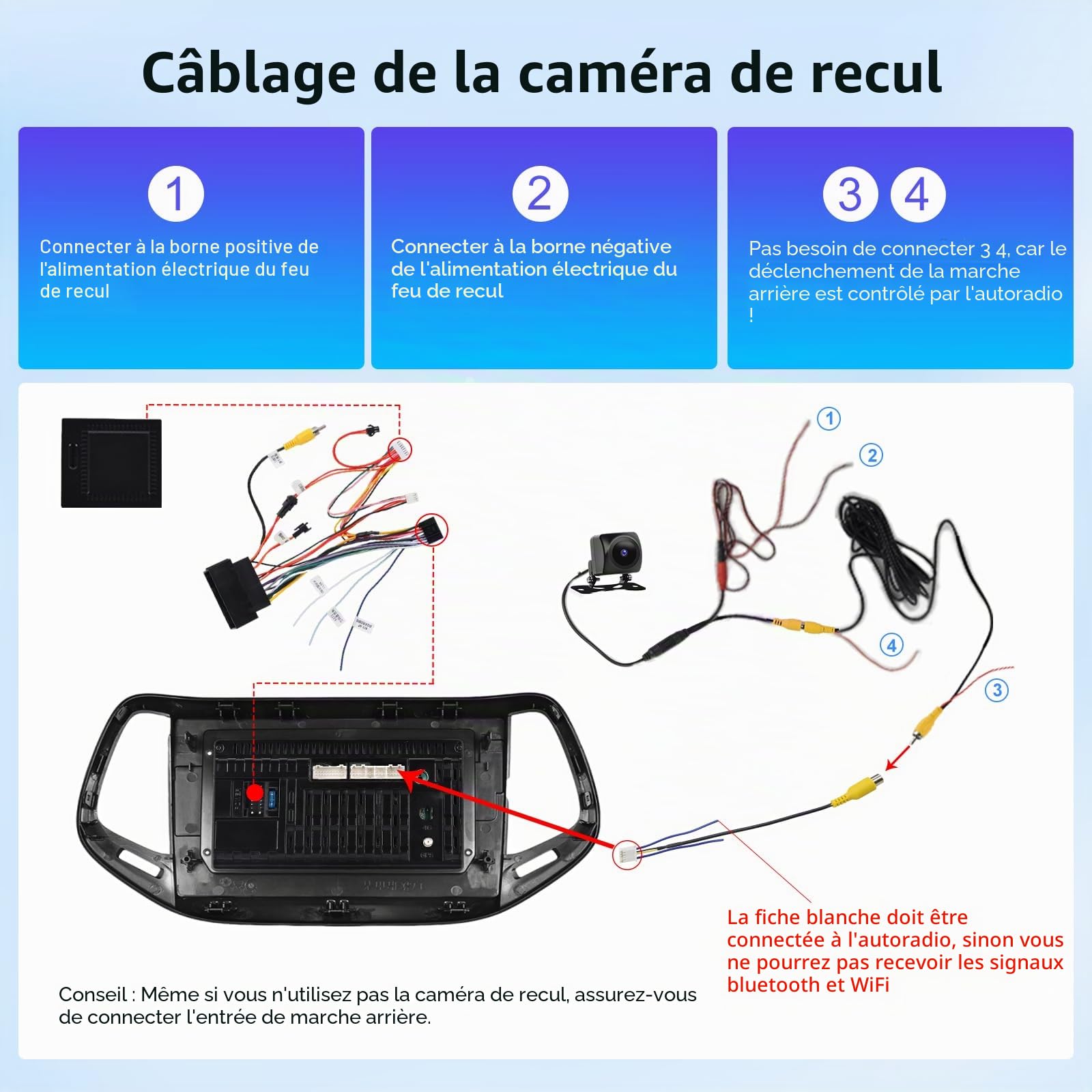 [4G+64G] Android Autoradio pour Jeep Compass 2017-2021 avec Carplay & Android Auto sans Fil, Écran Tactile IPS 10,1 Pouces avec GPS, WiFi, 32EQ, Bluetooth 5.0, Radio FM/RDS