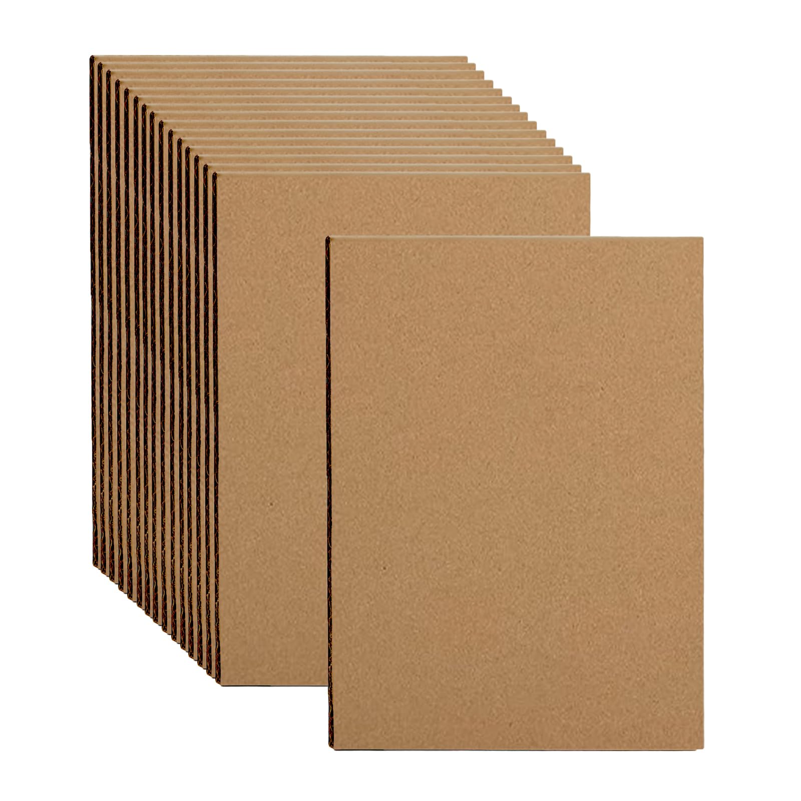 A3 Corrugated Cardboard Sheets,Large Brown Kraft Card Craft Packing Paper,Sturdy Corrugated Mount Board for Kids DIY Painting(12pcs)