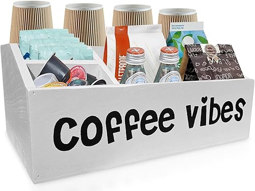 LifeStyle Vibes Organizador de estación de café, organizador de barra de café para encimera con almacenamiento de tazas K, accesorios de estación de disponible en Yaxa Guatemala