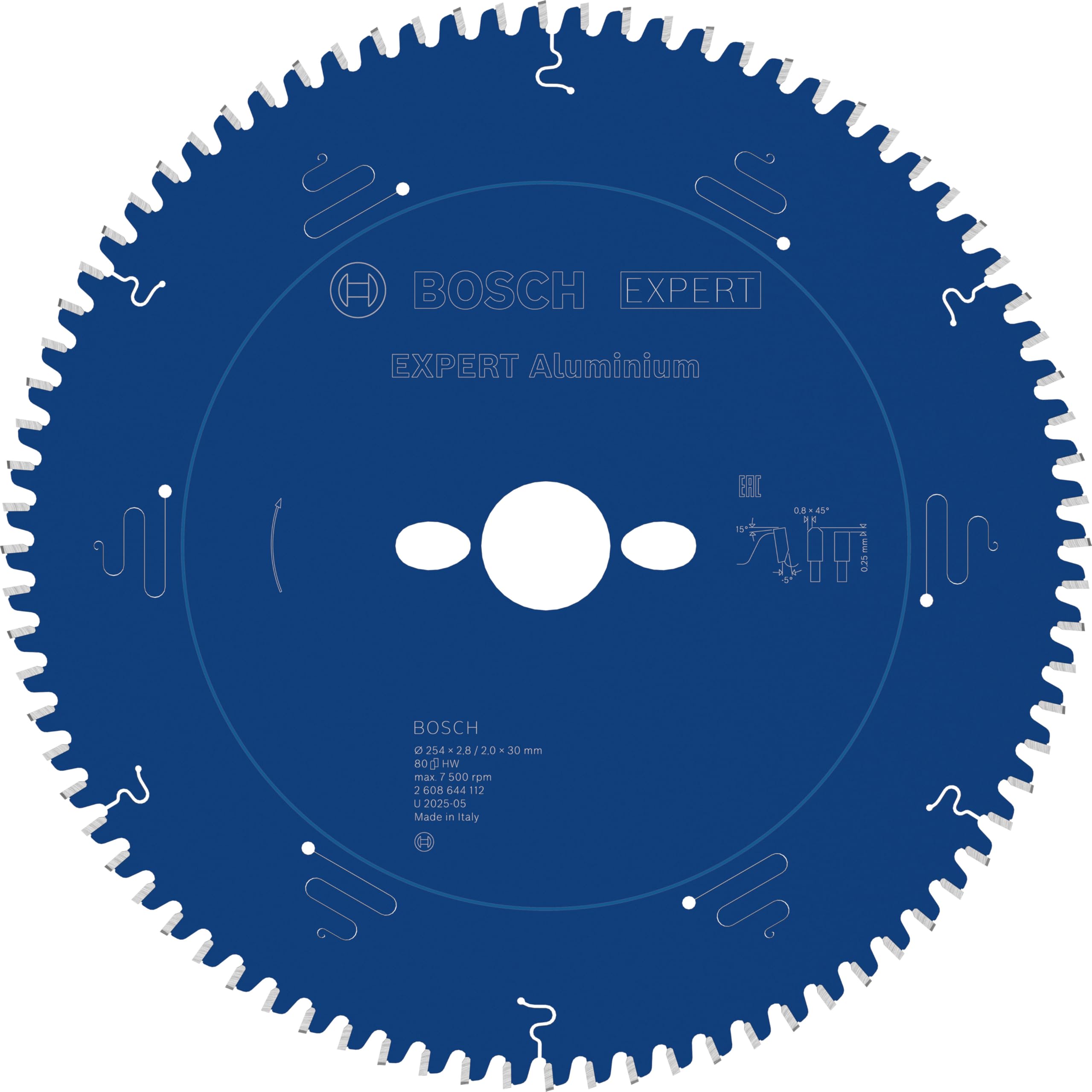 Bosch 1x Expert Aluminium Corded Circular Saw Blade for Mitre Saw (for Aluminium, Ø mm, Professional Accessory Mitre Corded Circular Saw)