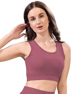 POOJARAN SAREE Solid Sportwear Bra Workout Bra | Polyester Blend Sleeveless Croptop,Top | Gymwear Top Workout Stretchable ... Price In India
