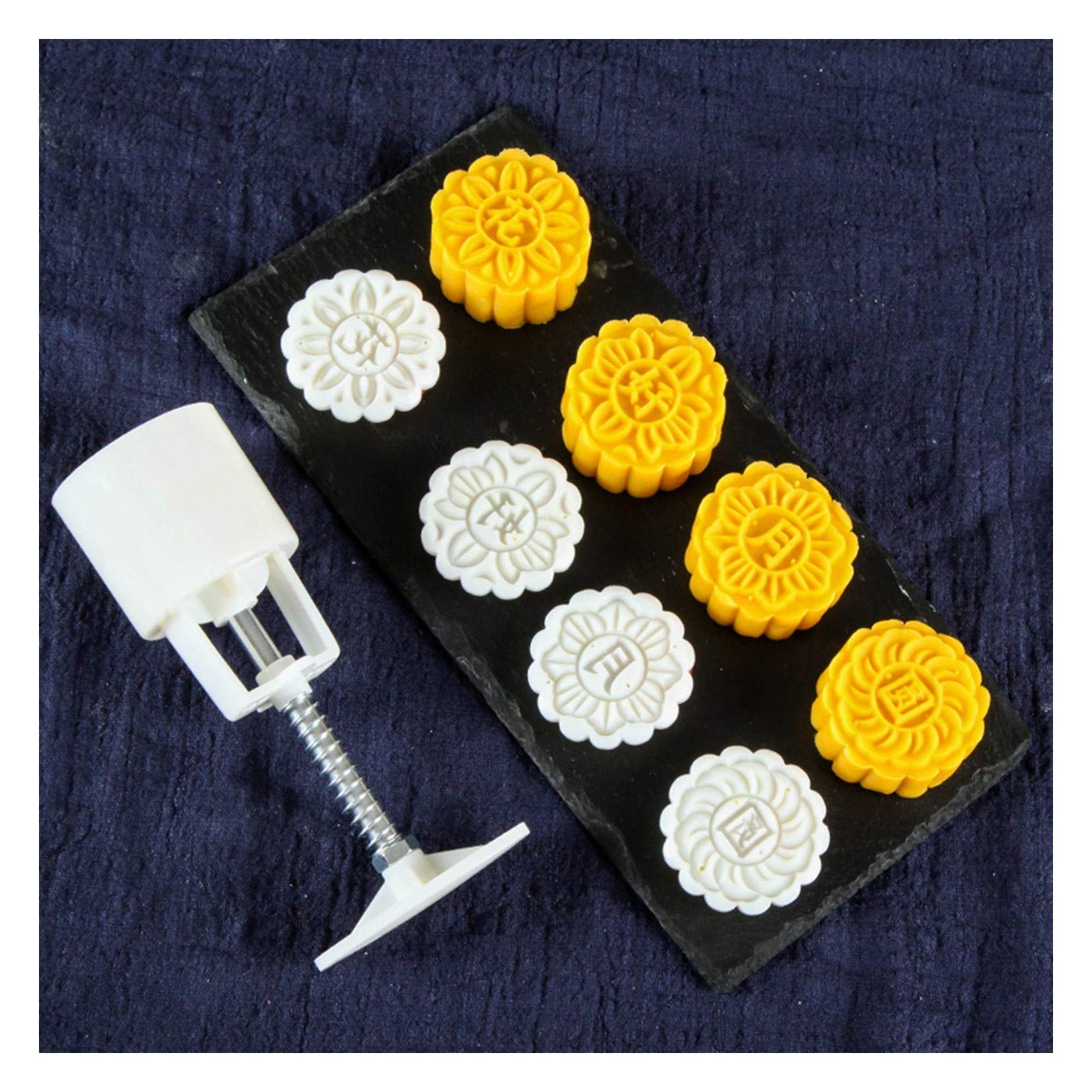 Mid-Autumn Mooncake Mould 50g Hand-pressed Household Flow Heart Mooncake Abrasive Tool, Chinese Style Mooncake Model Printing Tool