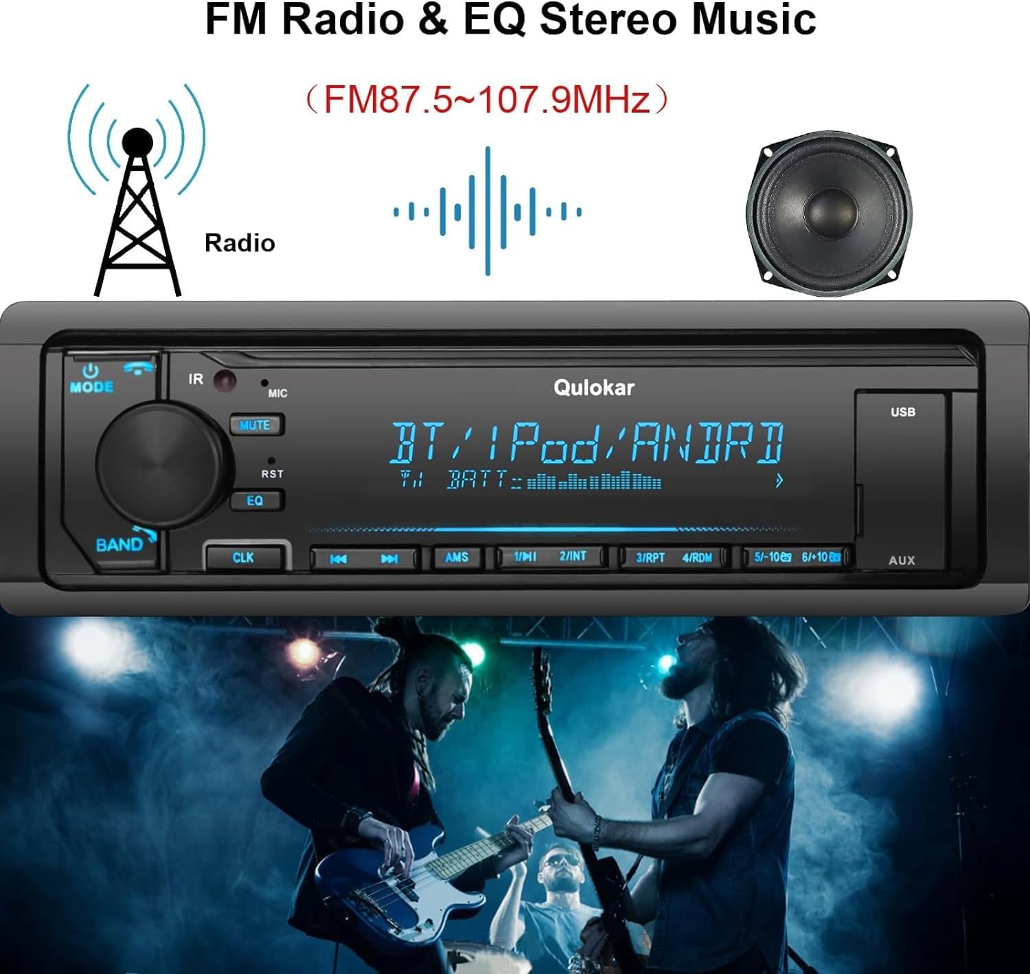 Qulokar Q5302 FM Radio & EQ Stereo Music