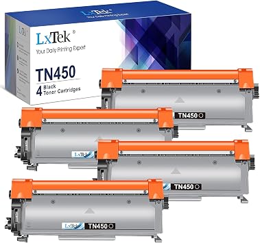 LxTek TN450 Toner Cartridge Replacement for Brother TN420 TN-450 TN-420 | Compatible with HL-2270DW HL-2280DW HL-2230 HL-2240 MFC-7360N MFC-7860DW DCP-7065DN Intellifax 2840 2940 Printers High Yield