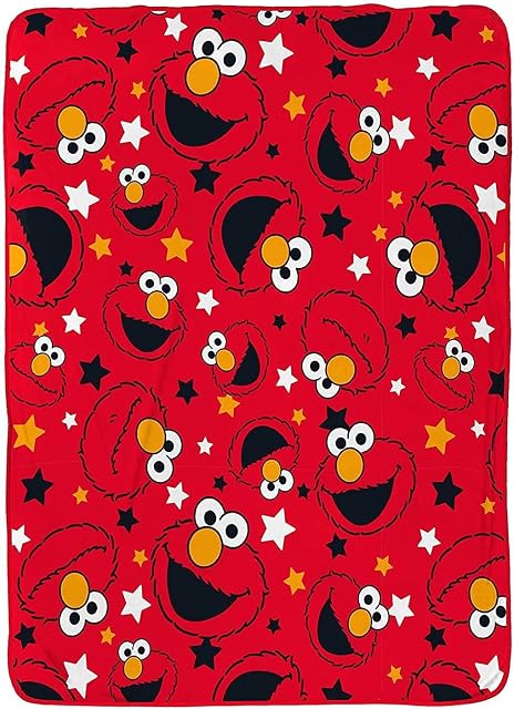 Sesame Street Fleece Blanket | Elmo Design | Super Soft Blanket Bed Throw | Perfect for Any Bedroom, 100 x 150cm