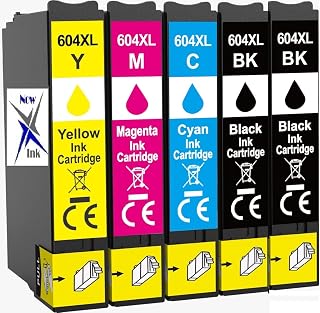 Now Ink Ltd® Pineapple 604 XL FULL SET + BLACK Ink Cartridges Replacement for 604XL. Compatible for Epson 604XL. WF-2910DWF/ WF-2930DWF/ WF-2935DWF/ WF-2950DWF, XP - 2200 2205 3200 3205 4200 4205