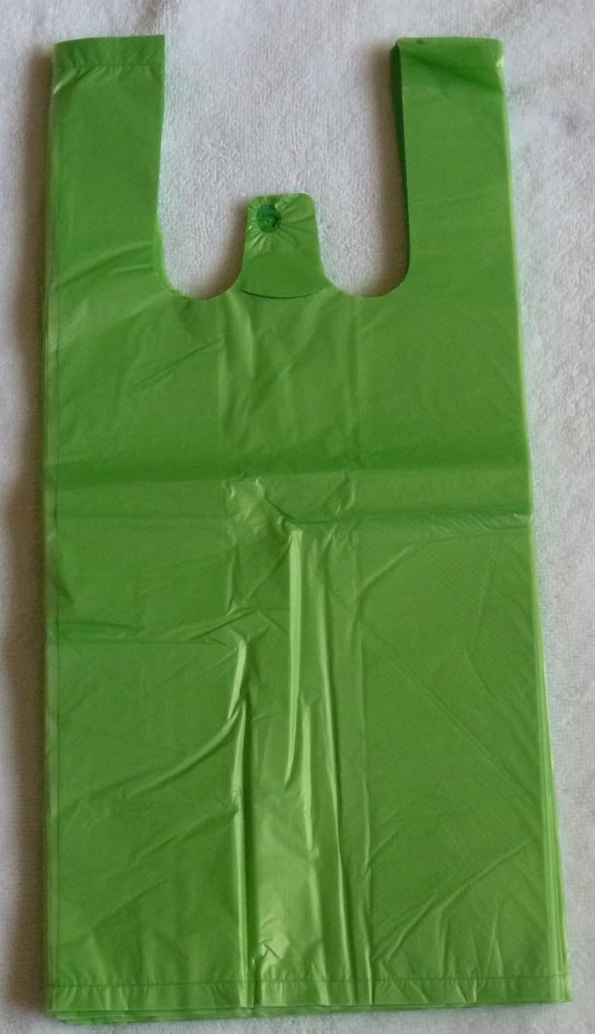 Green Plastic Tshirt Shopping Bags Combo Pack 200 Bags
