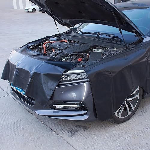 Miniatura 4 de JSCARLIFE Juego de 3 fundas magnéticas para guardabarros automotrices, con ganchos, de piel sintética, para SUV o camiones ligeros (M)