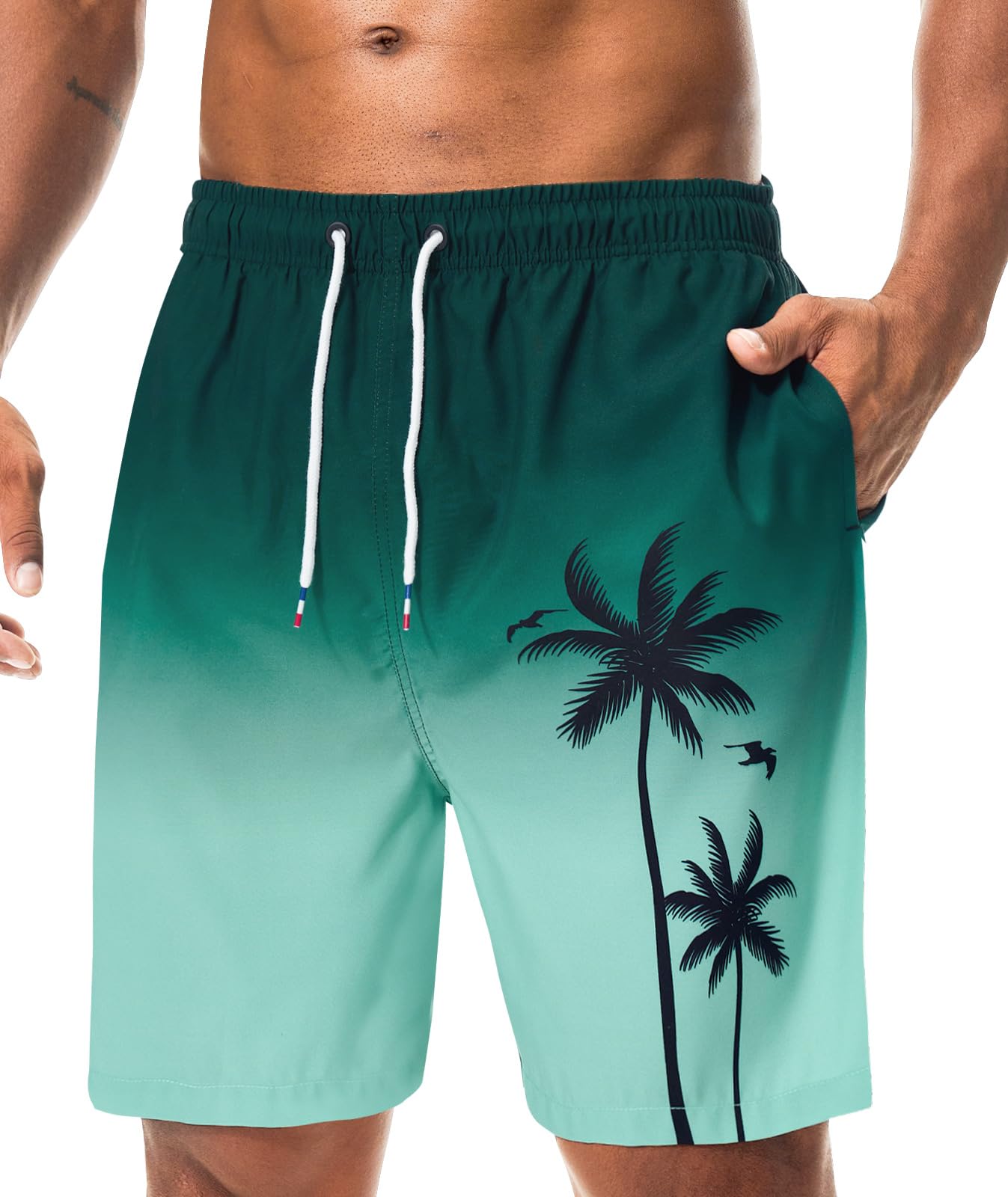 Danfiki Bañador Hombre Shorts de Baño para Natación Secado Rápido Hidrófugo Surferos con Forrado Hawaianos Vacaciones