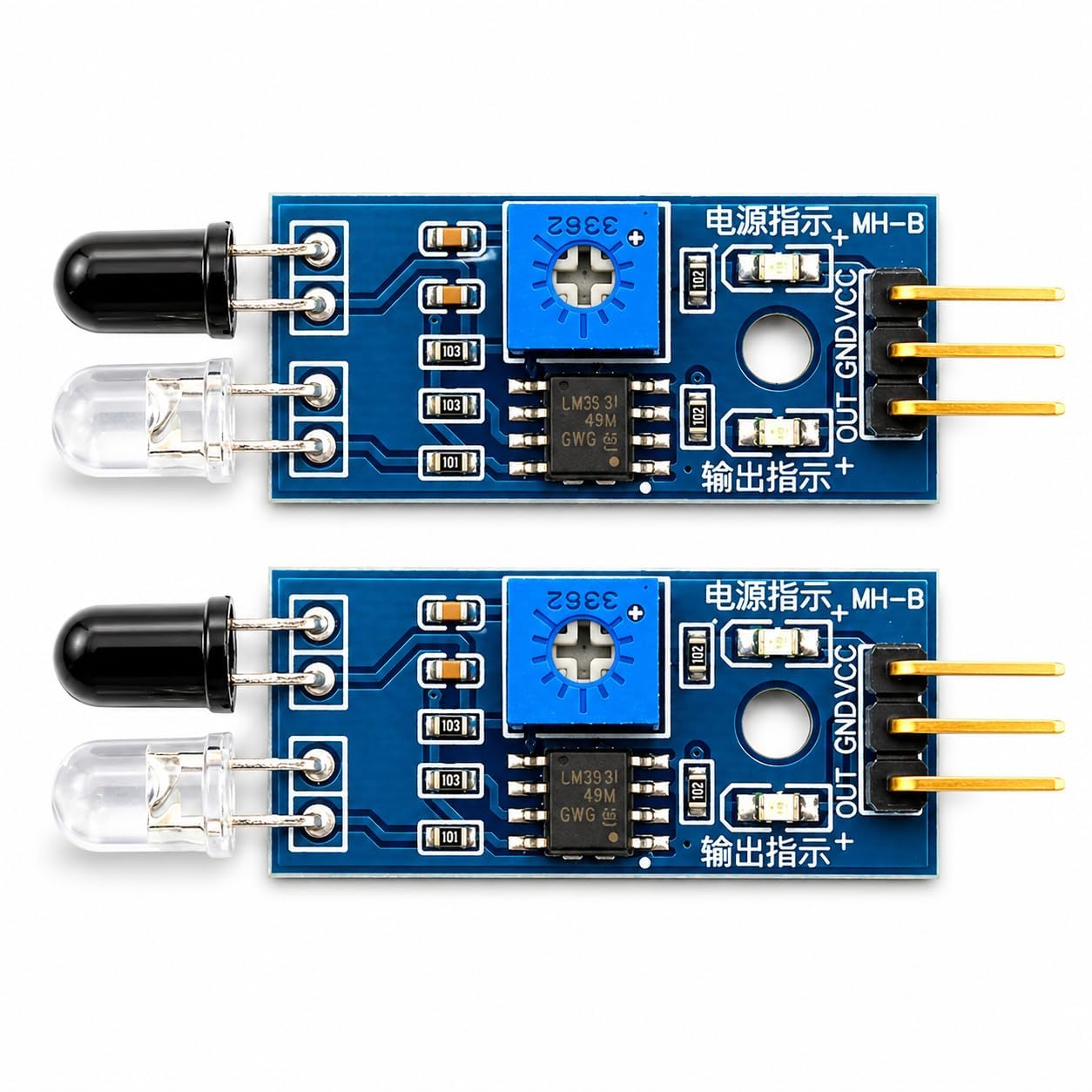 (Pack of 2) IR Sensor Module for Obstacle Detection High Sensitivity Infrared Proximity Sensor with Adjustable Detection Distance Compatible with Arduino, Raspberry Pi, ESP32, Robotics-image-13