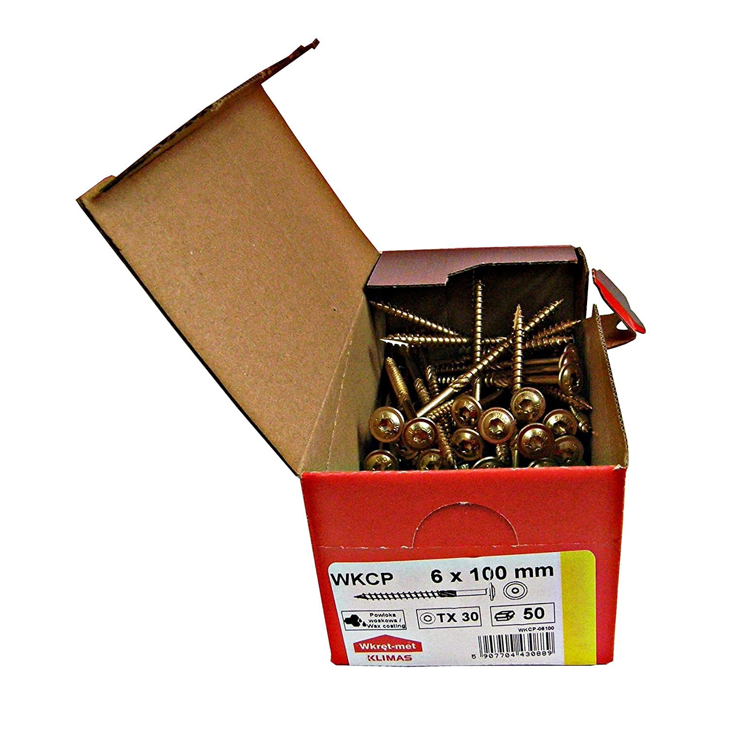 Vis à Tête Plate (Tellerkopf) Pour Bois - Tailles 6, 8, 10, Longueurs 40-400 Mm - En Acier, Finition Zinc, Entraînement TX