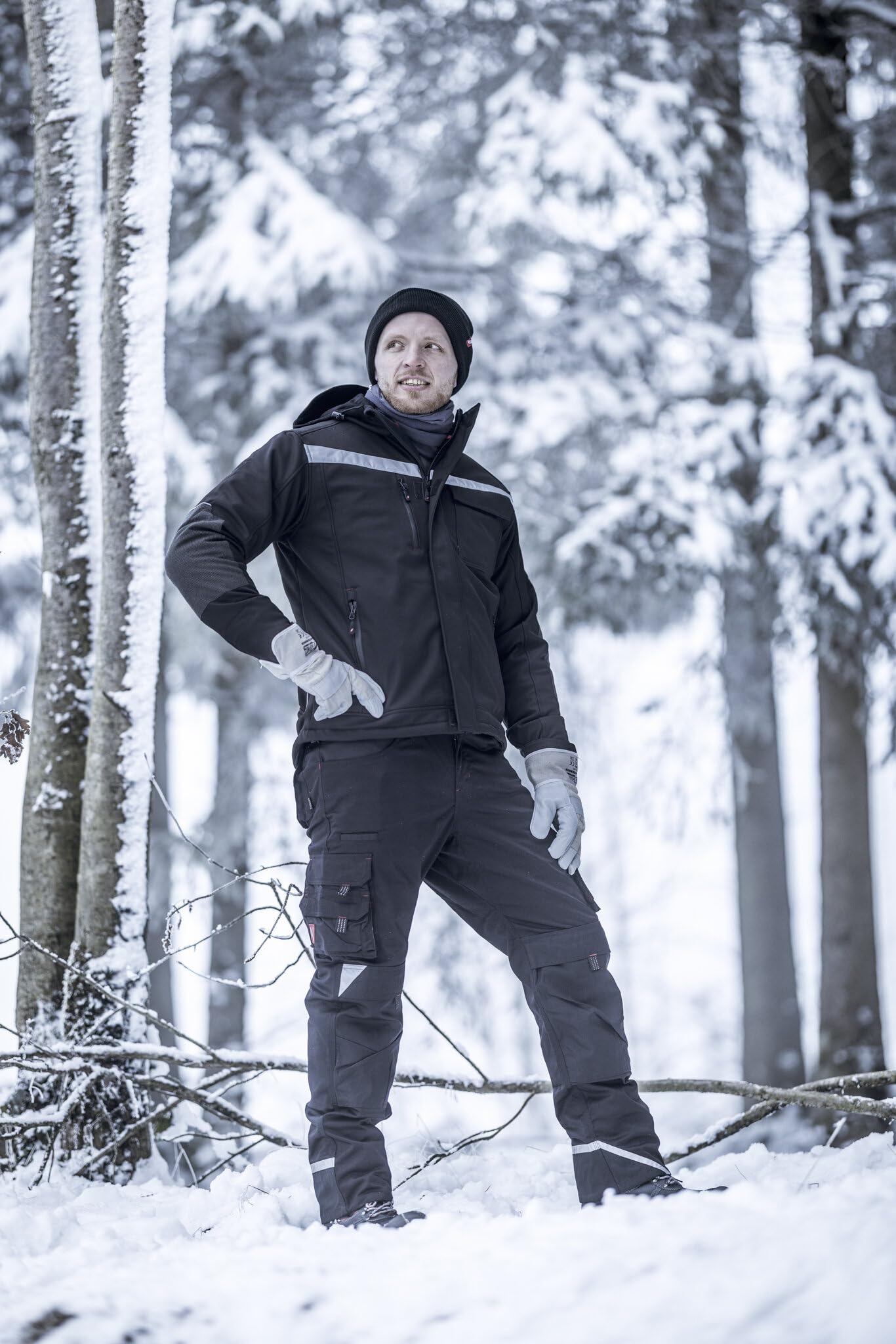 Nitras Motion Tex Plus 7180W Kurtka Softshell do pracy - Czarna - XXL