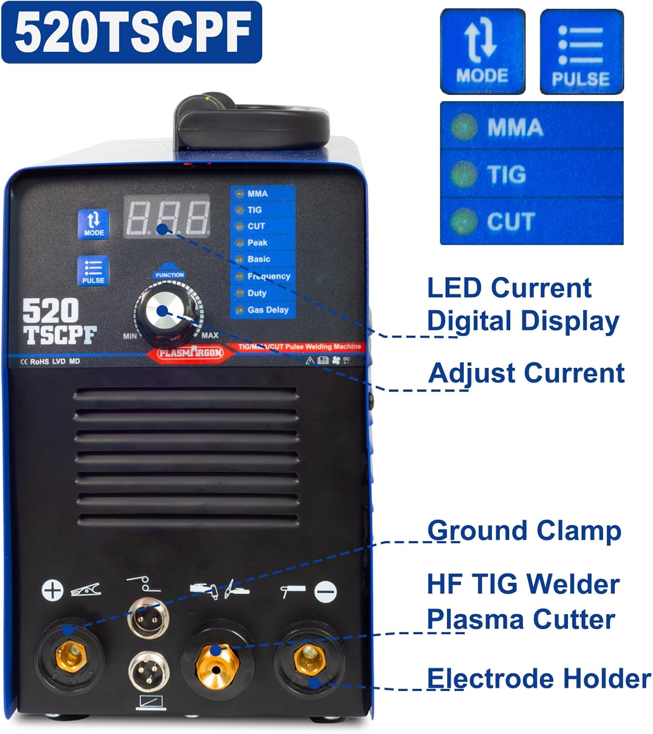 PLASMARGON 520TSCPF All-in-One Plasma Cutter