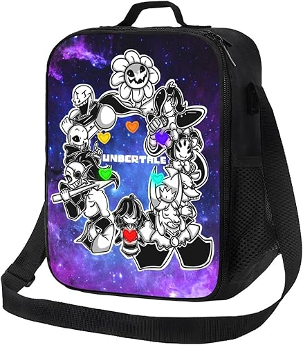 Un-der_tale - Lonchera aislada con correa para el hombro, reutilizable, portátil, para mujeres y hombres, trabajo, oficina, picnic, viajes