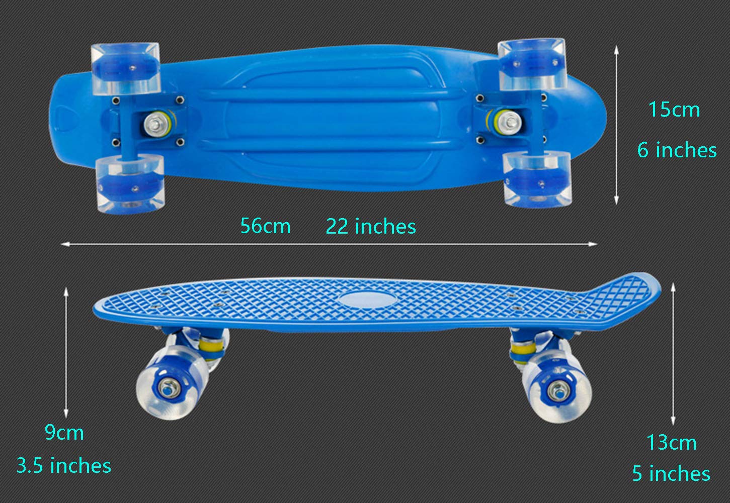 DFWYG Penny Board Ginstig 22 Zoll Mini Cruiser Anfänger Old School