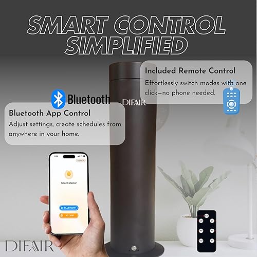 Miniatura 5 de Difusor sin agua a prueba de fugas, difusor de la colección de hotel para aceites esenciales, difusor de aroma con control remoto y Bluetooth,