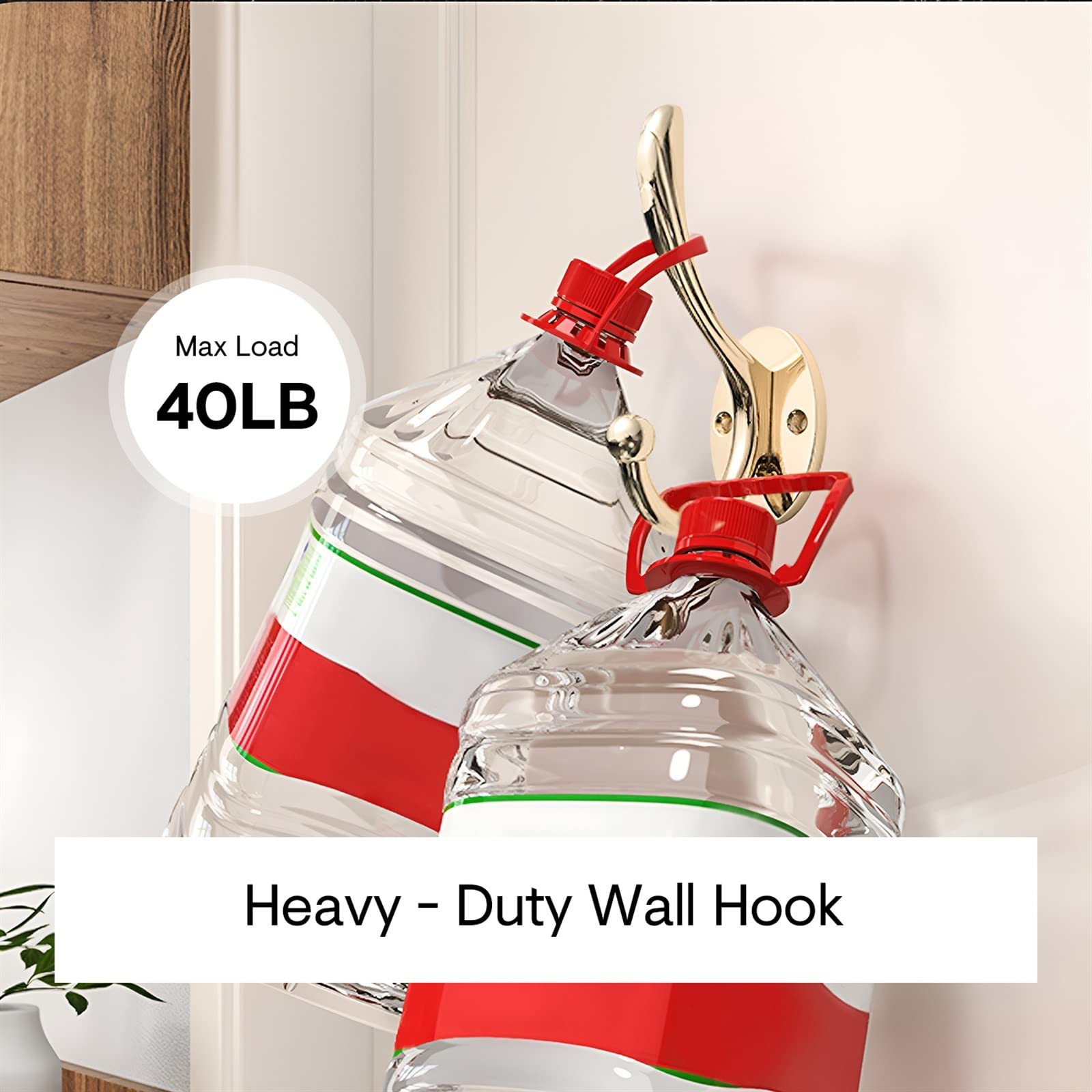 Kleiderbügel Wandhaken, Kleiderhaken, Kleiderhaken for Badezimmer, Gold, Küchenhaken, Kleiderhaken, Wandgarderobe, Heimdekoration Für Kleidung Hüte (Color : 923-5PC Hooks)