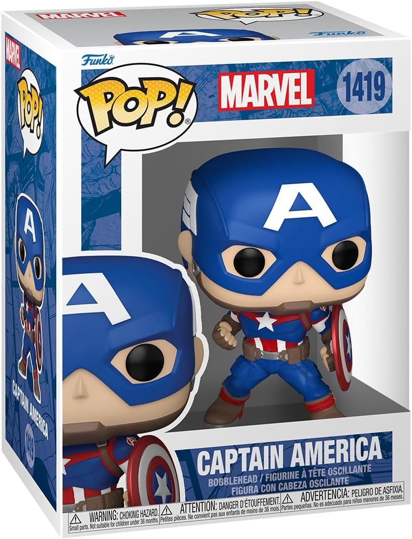 Pop! Marvel: Marvel NC - Captain America - Marvel Comics - Collectable Vinyl Figure - Gift Idea - Official Merchandise - Toys for Kids & Adults - Comic Books Fans - Model Figure for Collectors