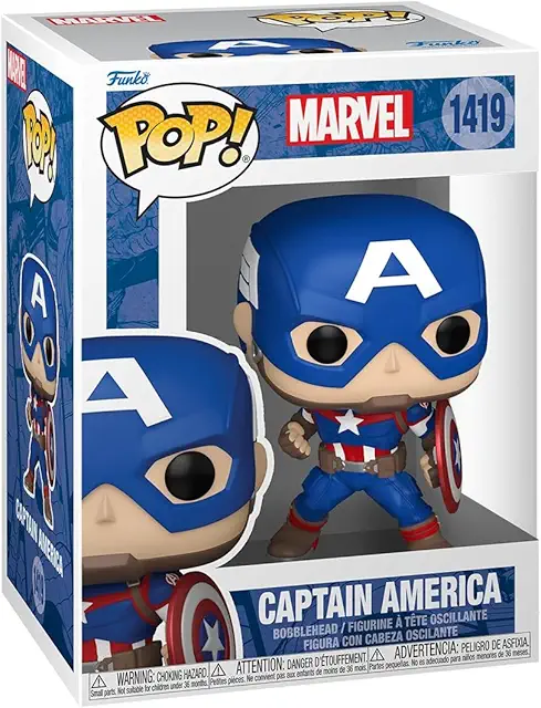 Figurina Captain America da Collezione 9,5 cm in Vinile Premium