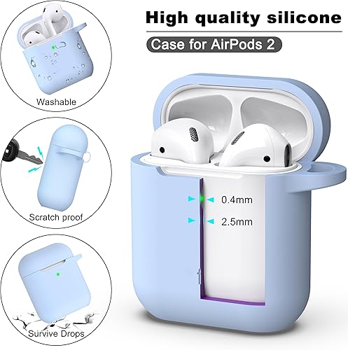 Miniatura 6 de Funda para AirPods con llavero, protección completa, de silicona, accesorios para AirPods, funda para chicas con estuche de carga inalámbrico para