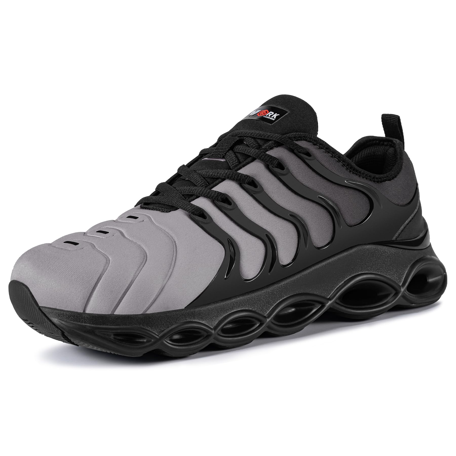 LARNMERN Chaussures de Sécurité Femme Légères Embout Acier Respirantes Noir Gris 38.5 EU
