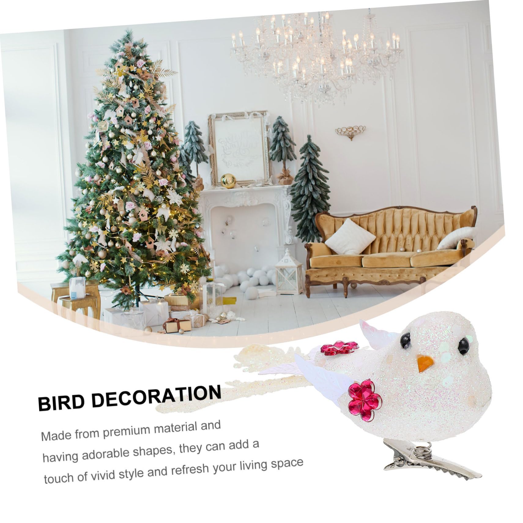 Alipis 5 Set Di Uccelli Simulati Per Decorazioni Per Lalbero Di Natale Uccelli Per Decorazioni Per Ufficio E Casa 6 Pezzi * 5