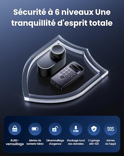 SwitchBot Serrure Ultra connectée WiFi avec Keypad Vision Pro, reconnaissance faciale 3D & veines de la paume, déverrouillage sans contact, compatible cylindre européen, Matter, Alexa, Google, IFTTT - 9